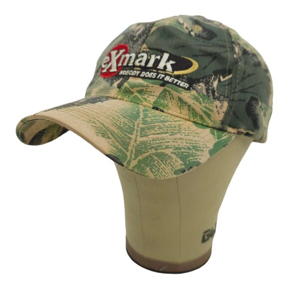 Exmark Mowers Logo Embroidered Camo Snapback Cap Trucker Hunter Ball Hat - Picture 2 of 12